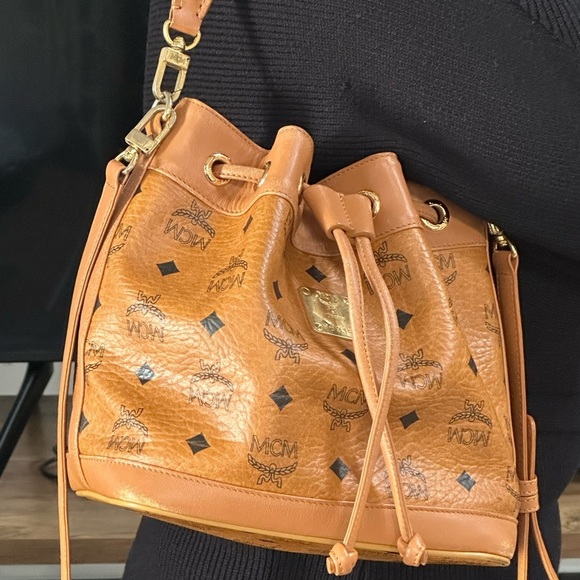MCM cognac bucket purse - Picture 7 of 9
